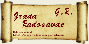 Grada Radosavac vizit kartica